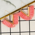 Earring alloy geometric V color Pink